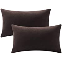 Funda Cojín- Paquete de 2- Fundas de Almohada Decorativas Cuadradas de Terciopelo Blando Sólido- Fundas Cojín Euro para…